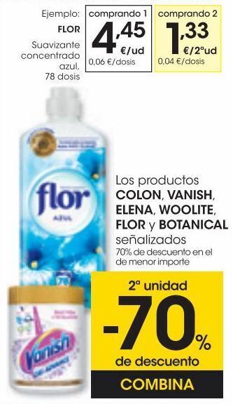 Eroski Flor suavizante concentrado azul 78dosis oferta