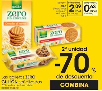 Eroski Zero galleta dorada sin azúcares 330 g oferta