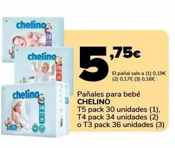 Supeco Pañales para bebé chelino oferta