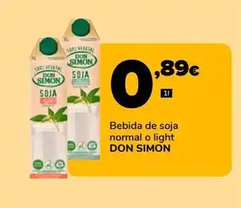 Supeco Bebida de sola normal o light don simon oferta