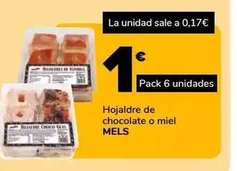 Supeco Hojaldre de chocolate o miel mels oferta