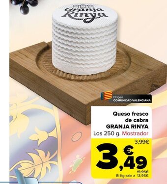 Carrefour Queso Fresco De Cabra Granja Rinya oferta