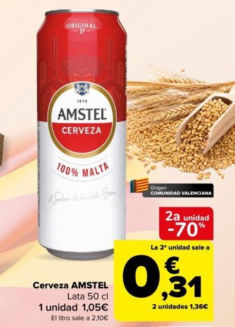 Carrefour Cerveza Amstel oferta