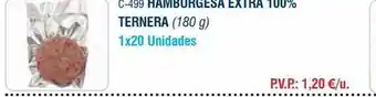 Abordo Hamburgesa extra 100% ternera oferta