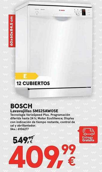 Worten Bosch lavavajillas sms25aw05e oferta