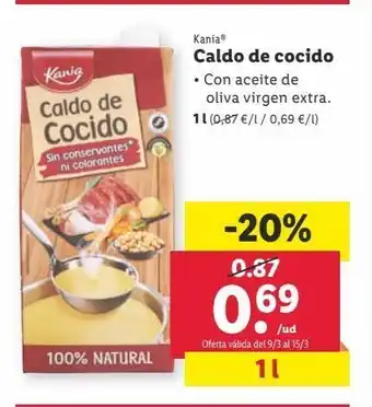 Lidl Caldo de cocido kania oferta
