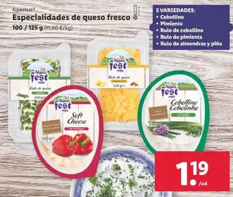 Lidl Queso fresco alpenfest oferta