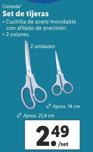 Lidl Tijeras crelando oferta