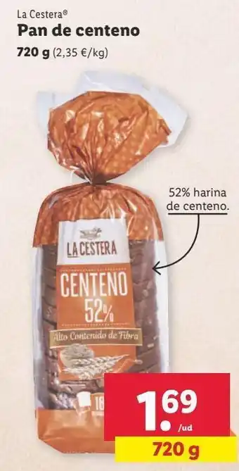 Lidl Pan de centeno la cestera oferta