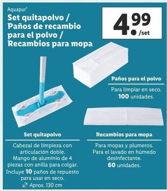 Lidl Utensilios de limpieza aquapur oferta