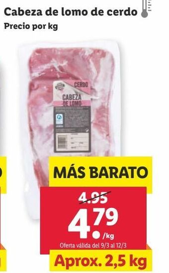 Lidl Cabeza de lomo oferta