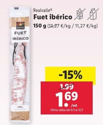 Lidl Fuet realvalle oferta