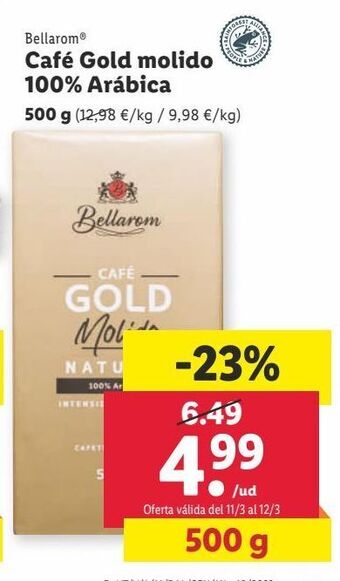 Lidl Café molido bellarom oferta