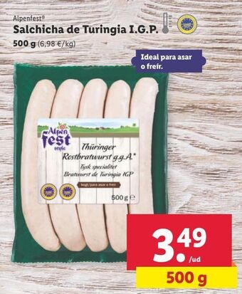 Lidl Salchichas alpenfest oferta