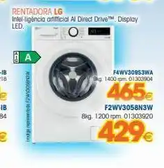 Master Cadena A rentadora lg intel-ligencia artifficial al direct drive™. display led. image representada f2w3058w f4wv30953wa 9kg. 14 oferta