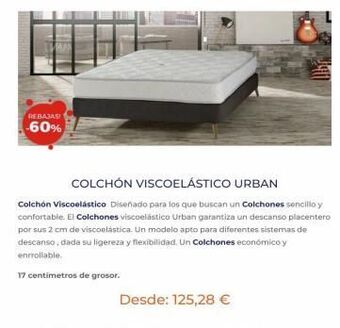 Dormitienda Colchón viscoelástico urban oferta