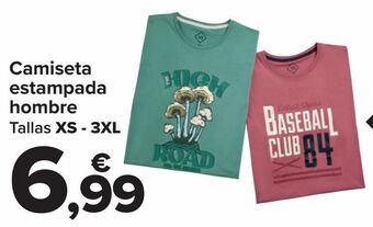 Carrefour Camiseta estampada hombre oferta