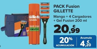 Carrefour Pack fusion gillette oferta