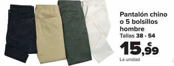 Carrefour Pantalón chino o 5 bolsillos hombre oferta