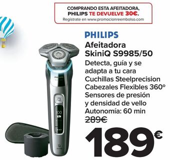 Carrefour Philips afeitadora skiniq s9985/50 oferta