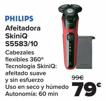 Carrefour Philips afeitadora skiniq s5583/10 oferta