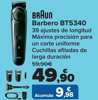Carrefour Braun barbero bt5340 oferta