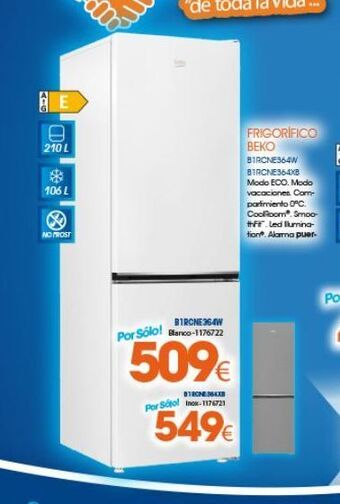 Master Cadena Frigorífico beko oferta