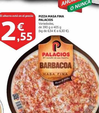 Alcampo Pizza masa fina palacios oferta