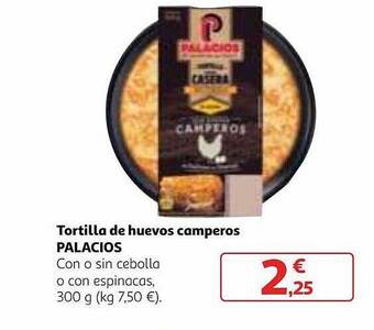 Alcampo Tortilla de huevos camperos palacios oferta