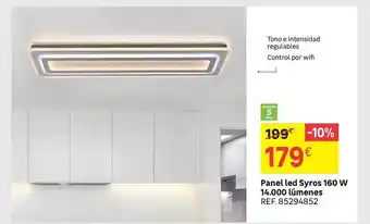 Leroy Merlin Panel led syros 160 w 14.000 lúmenes oferta