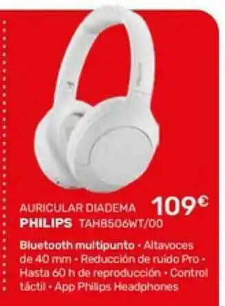 Cenor Auricular diadema philisp tah8506wt-00 oferta