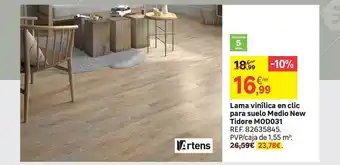Leroy Merlin Lama vinílica en clic para suelo medio new tidore mod031 artens oferta