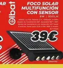 Mandatelo.com Elbat foco solar multifunción con sensor bw | 950lm 4000k luz fris bateria 2.7v 4000mah, 14 w angulo de luminación 120 au oferta