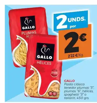 Supermercados Lupa Gallo pasta clásica tenedor plus oferta