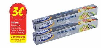 Suma Supermercados Mical papel de aluminio oferta