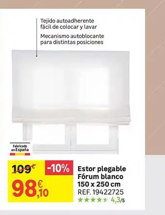 Leroy Merlin Estor plegable fórum blanco 150 x 250 cm oferta