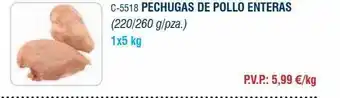 Abordo Pechuga de pollo enteras oferta