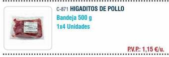 Abordo Higaditos de pollo oferta