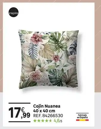 Leroy Merlin Cojín nuanea 40 x 40 cm oferta