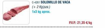 Abordo Solomillo de vaca oferta