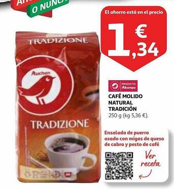 Alcampo Café molido natural tradición oferta