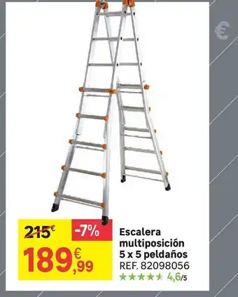 Leroy Merlin Escalera multiposición 5x5 peldaños oferta