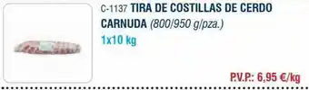 Abordo Tira de costillas de cerdo carnuda oferta