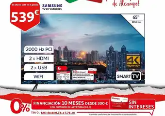 Alcampo Samsung tv 65 oferta
