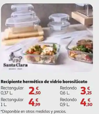 Alcampo Recipiente hermético de vidrio borosilicato santa clara oferta
