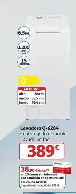 Alcampo Lavadora q-6284 oferta
