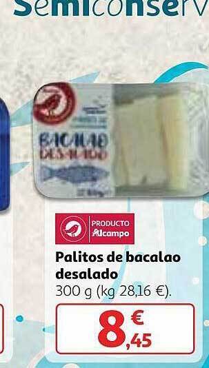 Alcampo Palitos de bacalao desalado oferta