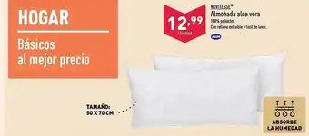 ALDI Novitesse almohada aloe vera oferta
