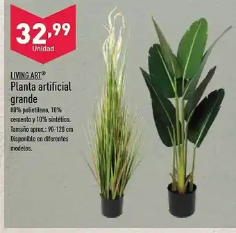 ALDI Living art planta artificial grande oferta