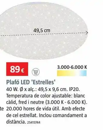 Bauhaus Plafó led 'estrelles' oferta